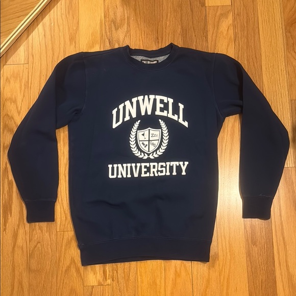 Unwell University Women's Navy Sweatshirt - Picture 1 of 3